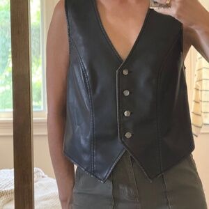 NWT Wild Fable Faux Leather Vest (size small)